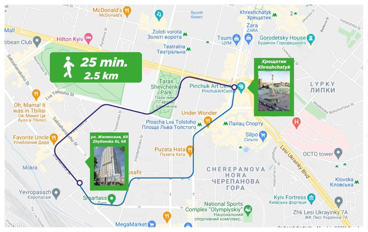קייב Petrovdom Ж38 In Luxury Apartments At 68 Zhylyanska Street,38 Perlyna מראה חיצוני תמונה